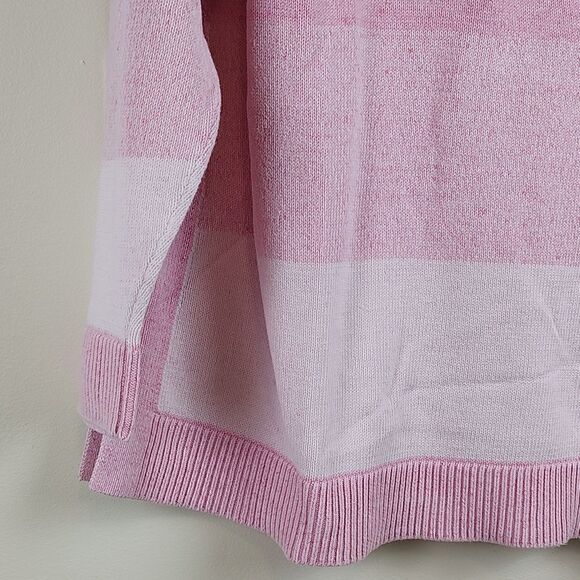 T by Talbot's Pink Large Ombre Stripe Cotton Sweater Top Size XLP - Picture 4 of 11